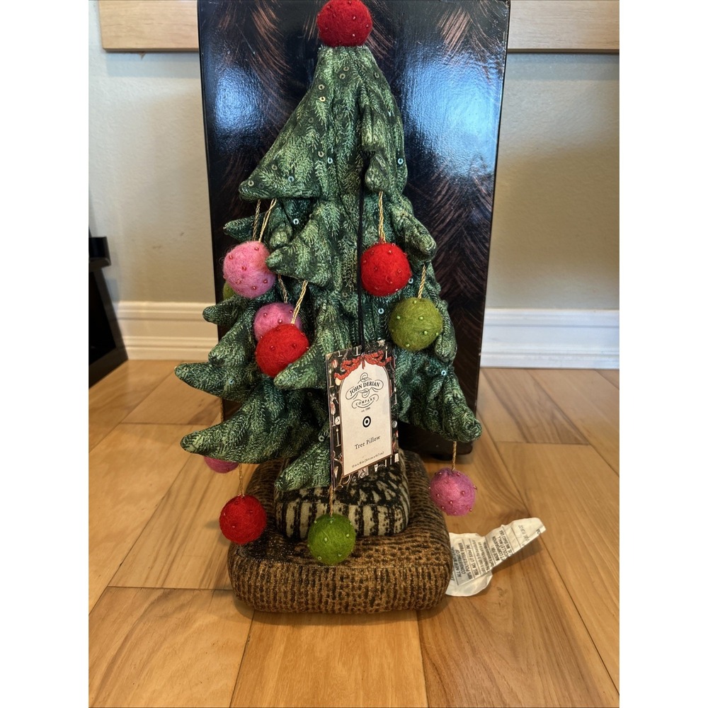 NEW John Derian X Target 19"X12" Christmas Tree Pillow Sculpture 2025 - Picture 6 of 9